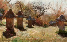 Beehives in the Ukraine, 1895. Creator: Jan Stanislawski