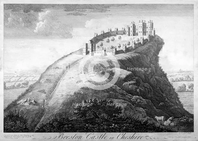 'Beeston Castle in Cheshire', 1747. Artist: John Boydell