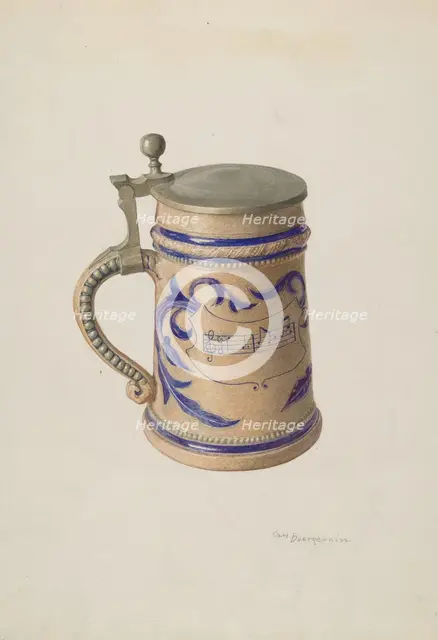 Beer Mug, c. 1939. Creator: Carl Buergerniss.