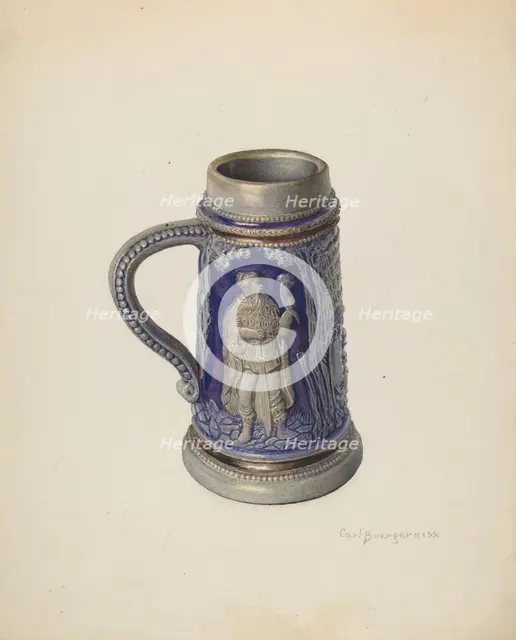 Beer Mug, c. 1939. Creator: Carl Buergerniss.