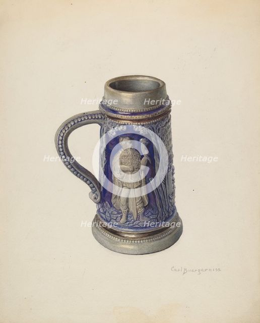 Beer Mug, c. 1939. Creator: Carl Buergerniss.