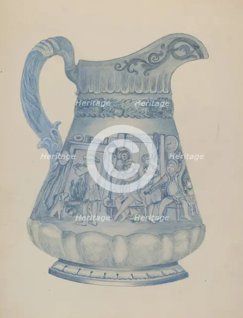 Beer Pitcher, c. 1936. Creator: Florence Stevenson.