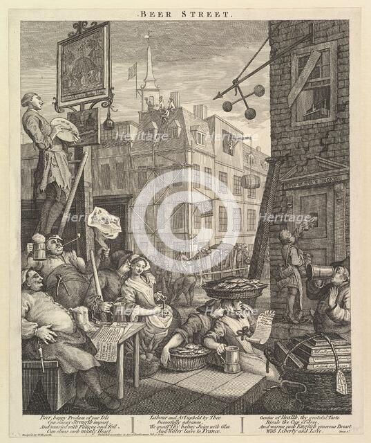 Beer Street, February 4, 1751. Creator: William Hogarth.
