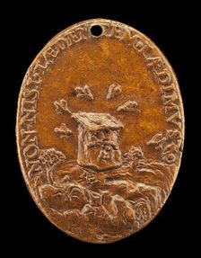 Bees around a Hive [reverse], 16th century. Creator: Unknown