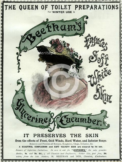 Beetham's Glycerine and Cucumber Cream, 19th century. Artist: Unknown