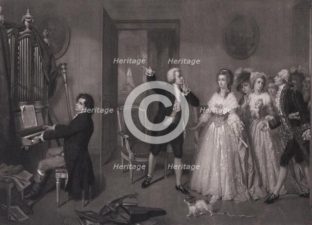 Beethoven in Mozart's House. Creator: Merle, Hugues (1823-1881).