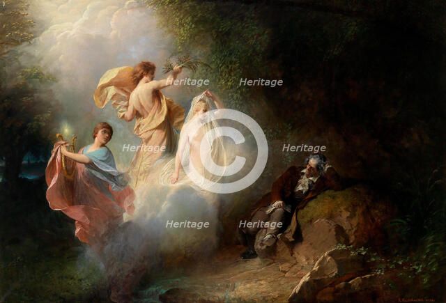 Beethoven's vision, 1882. Creator: Hausleithner, Rudolf (1840-1918).