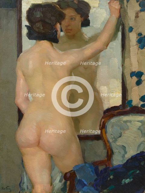 Before a Mirror, 1907. Creator: Putz, Leo (1869-1940).
