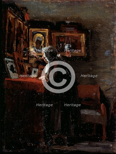 Before a religious feast'.  Creator: Afanasyev, Aleksei Fyodorovich (1850-1920).