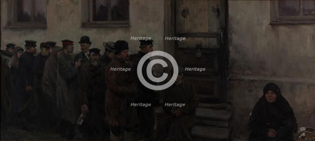 Before a Tavern. Artist: Vladimirov, Ivan Alexeyevich (1869-1947)