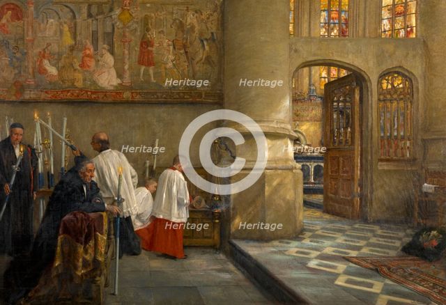 Before Blessing at the Church of Hoogstraten, 1910. Creator: Karel Boom.
