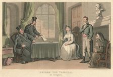 Before the Tribunal at Avignon 1818, (1821). Artist: Thomas Rowlandson