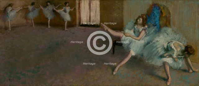 Before the Ballet, 1890/1892. Creator: Edgar Degas.