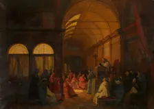 Before the Conclave, 1833. Creator: Francois-Marius Granet
