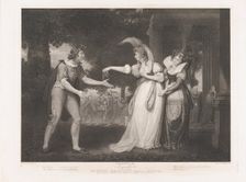 Before the Duke's Palace-Rosalind, Celia, Orlando, the Duke..., first published 1800; reissued 1852. Creator: William Satchwell Leney
