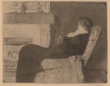 Before the Fireplace (No. 1), c. 1882. Creator: Mary Cassatt