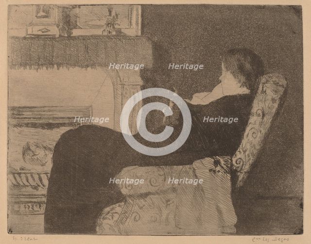 Before the Fireplace (No. 1), c. 1882. Creator: Mary Cassatt.