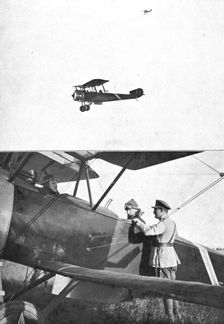 Before the Flanders Operations; King Albert leaves by plane..., 1917. Creator: Unknown