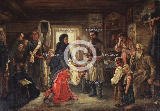 Before the marriage, 1900s. Artist: Tselebrovski, Pyotr Ivanovich (1859-1921)