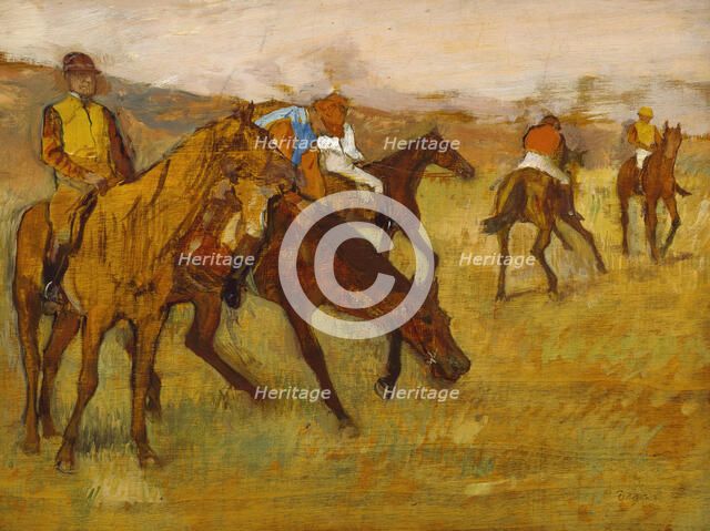 Before the Race, 1882-1884. Creator: Edgar Degas.