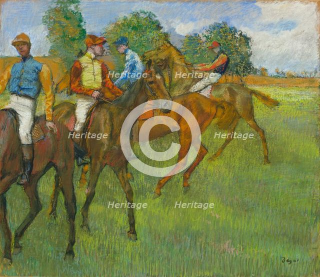 Before the Race, c. 1887-1889. Creator: Edgar Degas (French, 1834-1917).