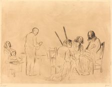 Before the Supper at Emmaus (first plate), 1910. Creator: Jean Louis Forain