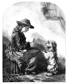 "Beg, Sir!" - painted by Cobbett, from the Exhibition of the Society of British Artists, 1857. Creator: Harvey Orrin Smith