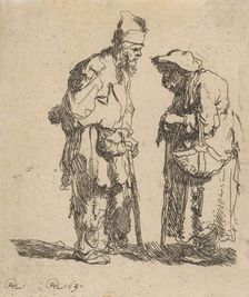 Beggar Man and Beggar Woman Conversing, 1630., 1630. Creator: Rembrandt Harmensz van Rijn