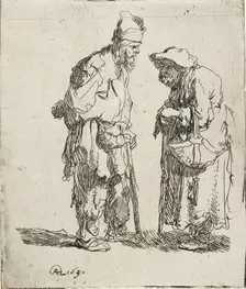 Beggar Man and Beggar Woman conversing, 1630. Artist: Rembrandt Harmensz van Rijn