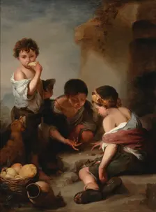 Beggar boys playing with dice, 1842-1866. Creator: Wladimir Swertschkoff