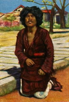Beggar, central China, c1928. Creator: Unknown