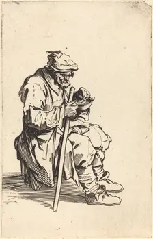 Beggar Eating, c. 1622. Creator: Jacques Callot