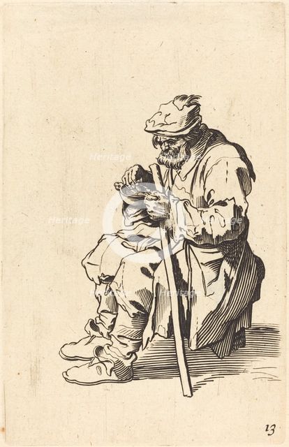 Beggar Eating. Creator: Unknown.