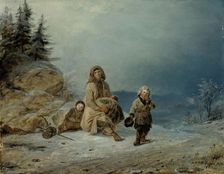 Beggar Family on the Road, 1860. Creator: Robert Wilhelm Ekman