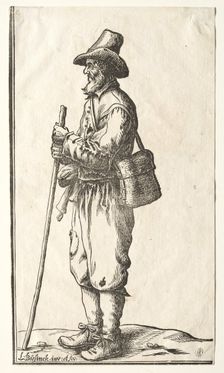 Beggar in Profile Toward Left. Creator: Ludolph Büsinck (German, 1590-1669)