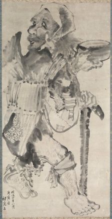 Beggar (Kojiki), 1871. Creator: Suian Hirafuku (Japanese, 1844-1890)