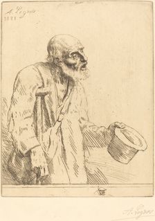 Beggar (Le mendiant), 1881. Creator: Alphonse Legros