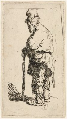Beggar leaning on a stick, c.1630. Creator: Rembrandt Harmensz van Rijn