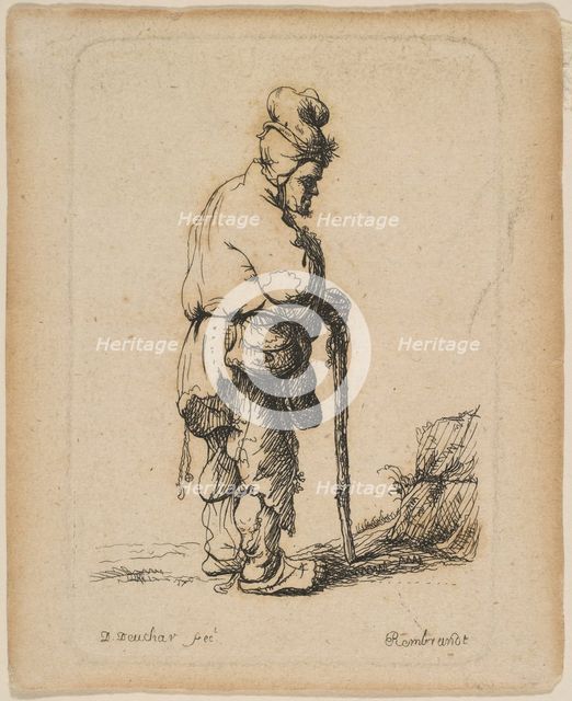Beggar Leaning on a Stick.n.d. Creator: David Deuchar.