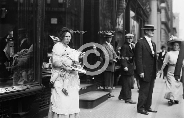 Beggar - Peddler on Broadway, 1911. Creator: Bain News Service.