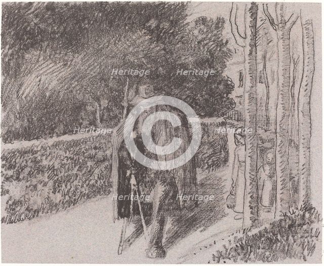 Beggar with a Crutch (Mendiant a la bequille), 1897. Creator: Camille Pissarro.