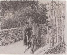 Beggar with a Crutch (Mendiant a la bequille), 1897. Creator: Camille Pissarro