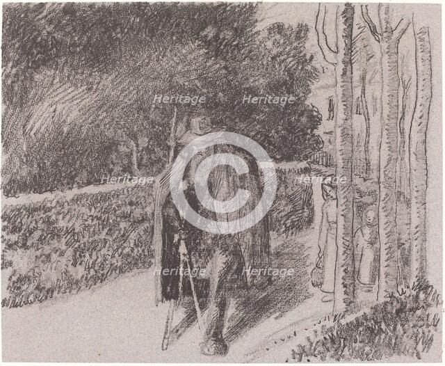 Beggar with a Crutch (Mendiant a la bequille), 1897. Creator: Camille Pissarro.
