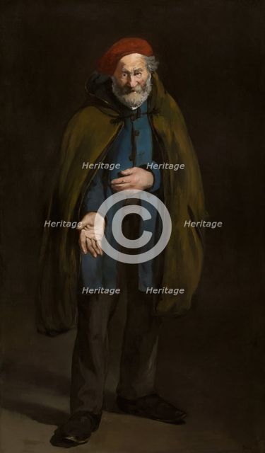 Beggar with a Duffle Coat (Philosopher), 1865/67. Creator: Edouard Manet.