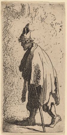 Beggar with a Stick, Walking to the Left, 1631. Creator: Rembrandt Harmensz van Rijn