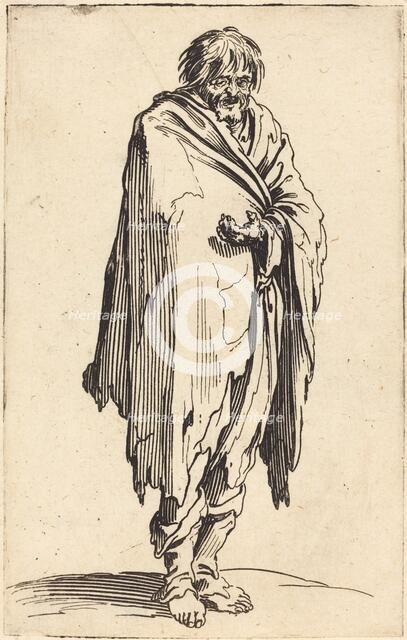 Beggar with Bare Head and Feet, c. 1622. Creator: Jacques Callot.