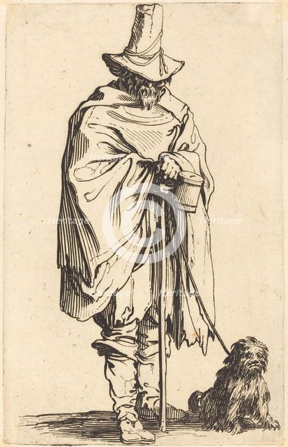 Beggar with Dog, c. 1622. Creator: Jacques Callot.