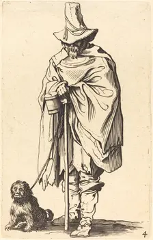 Beggar with Dog. Creator: Unknown