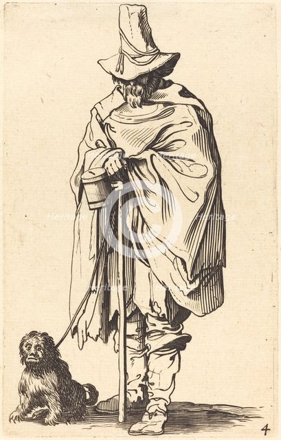 Beggar with Dog. Creator: Unknown.