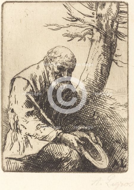 Beggar with Hat in Hand (Mendiant avec son chapeau a la main). Creator: Alphonse Legros.